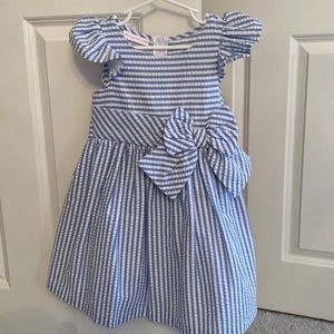 Nwt Bonnie Jean blue seersucker striped dress
